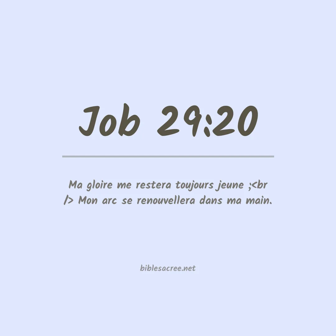 Job - 29:20