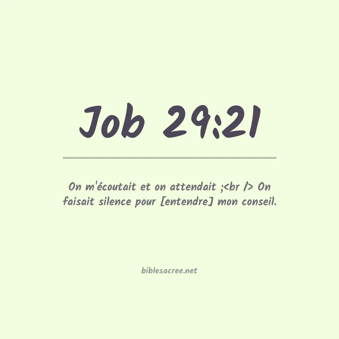 Job - 29:21