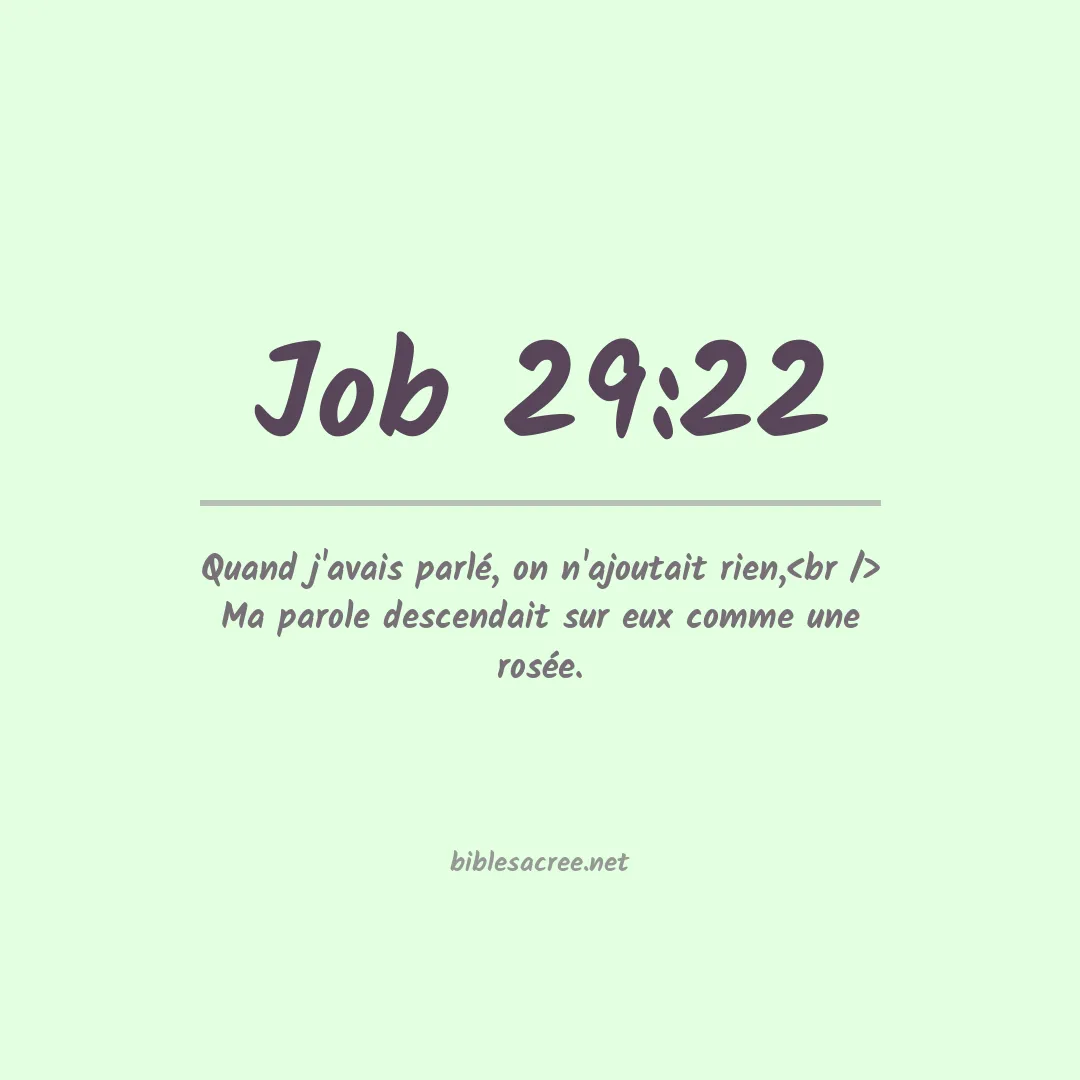 Job - 29:22