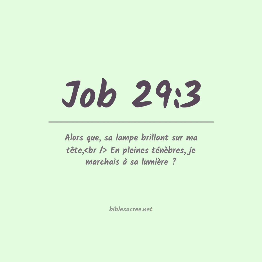 Job - 29:3