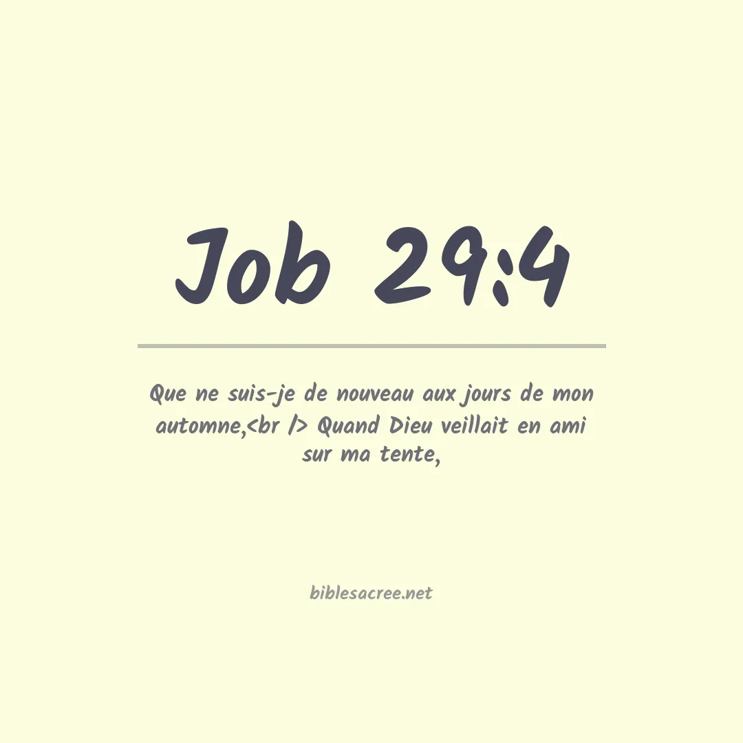 Job - 29:4