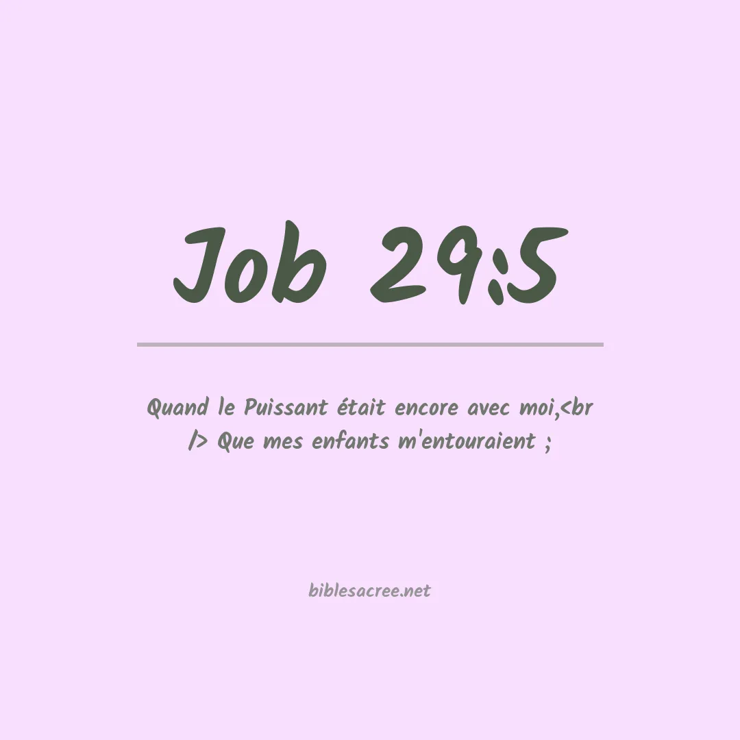 Job - 29:5