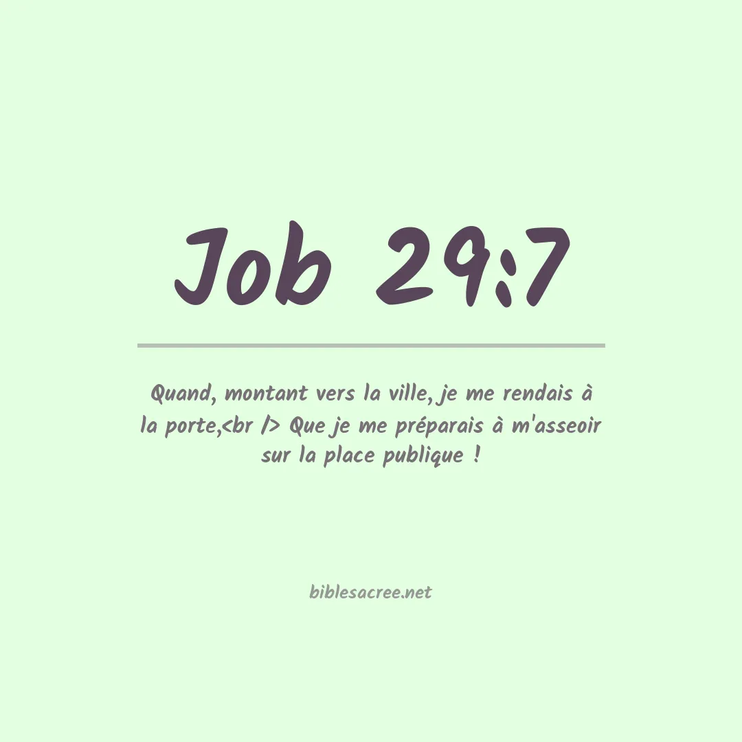 Job - 29:7