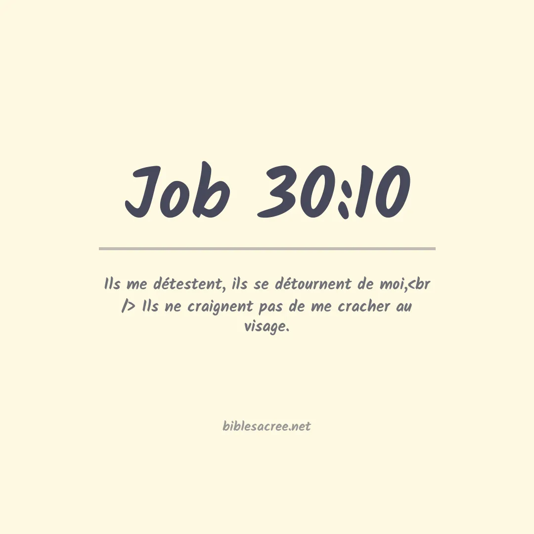 Job - 30:10
