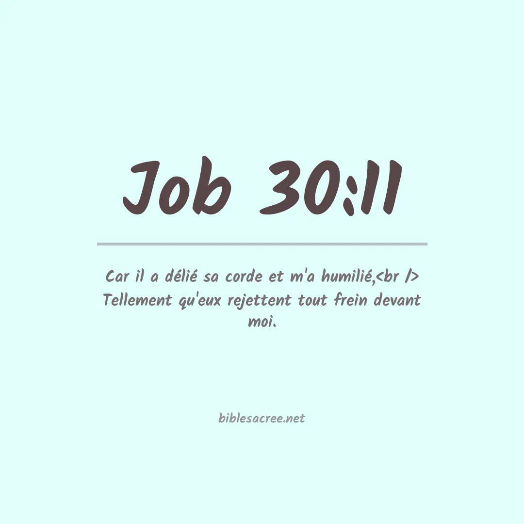 Job - 30:11