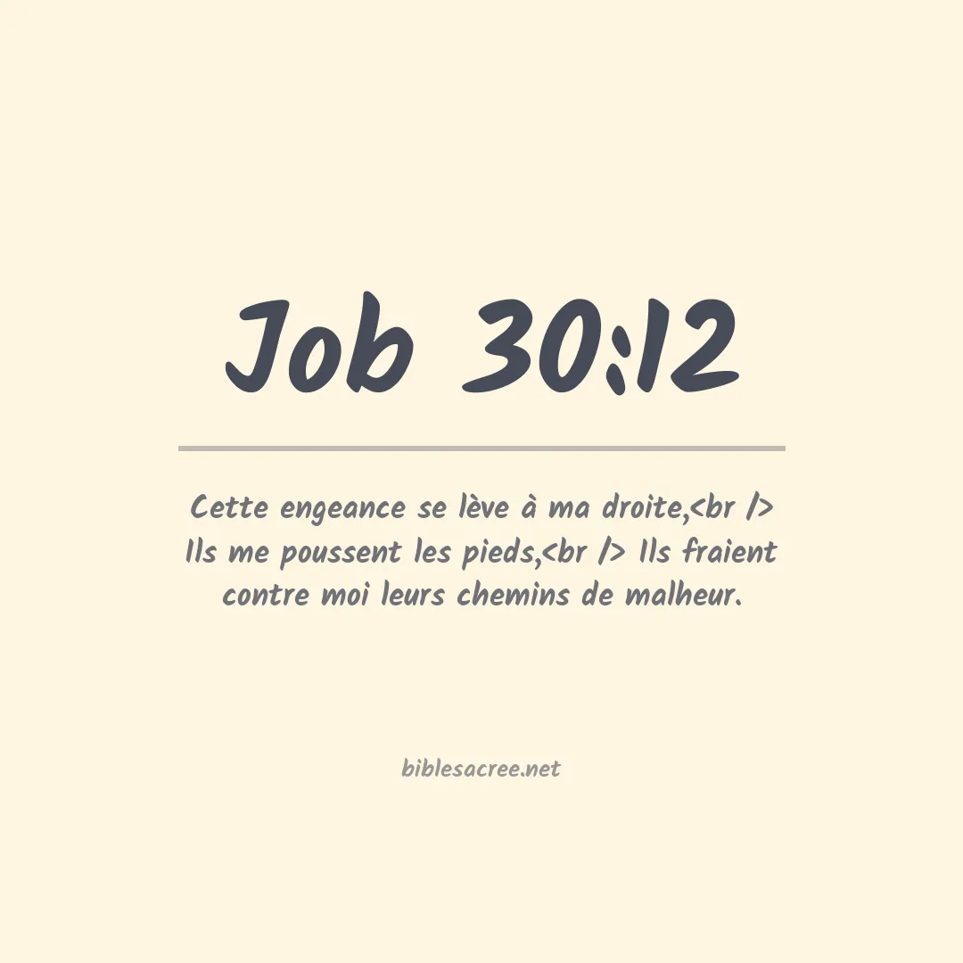 Job - 30:12