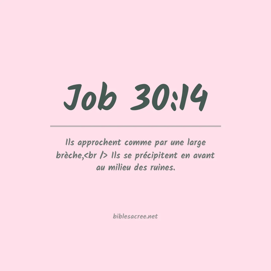 Job - 30:14