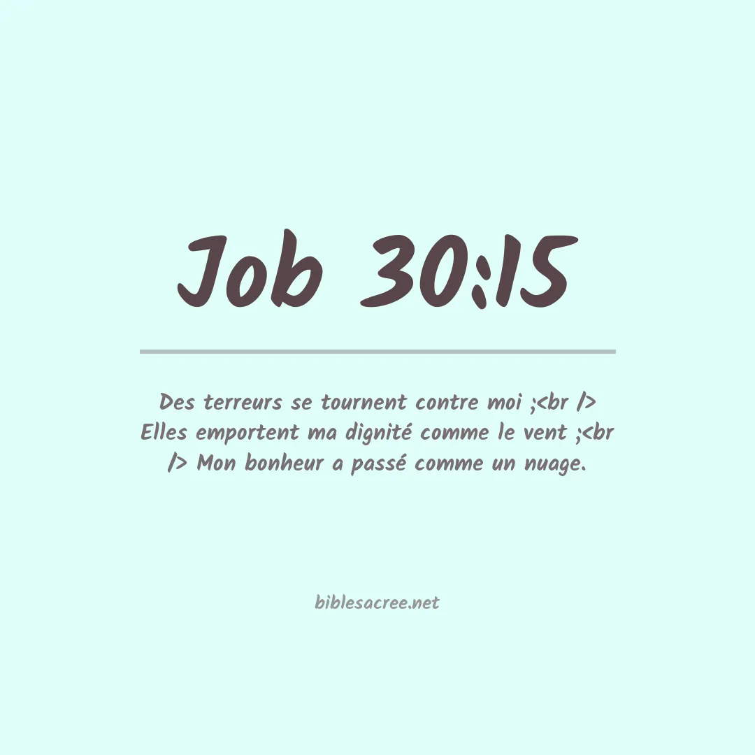 Job - 30:15