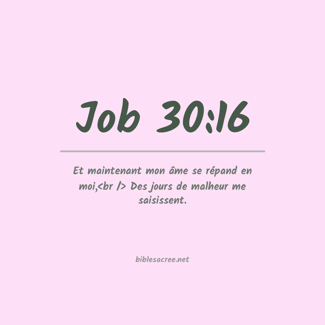 Job - 30:16
