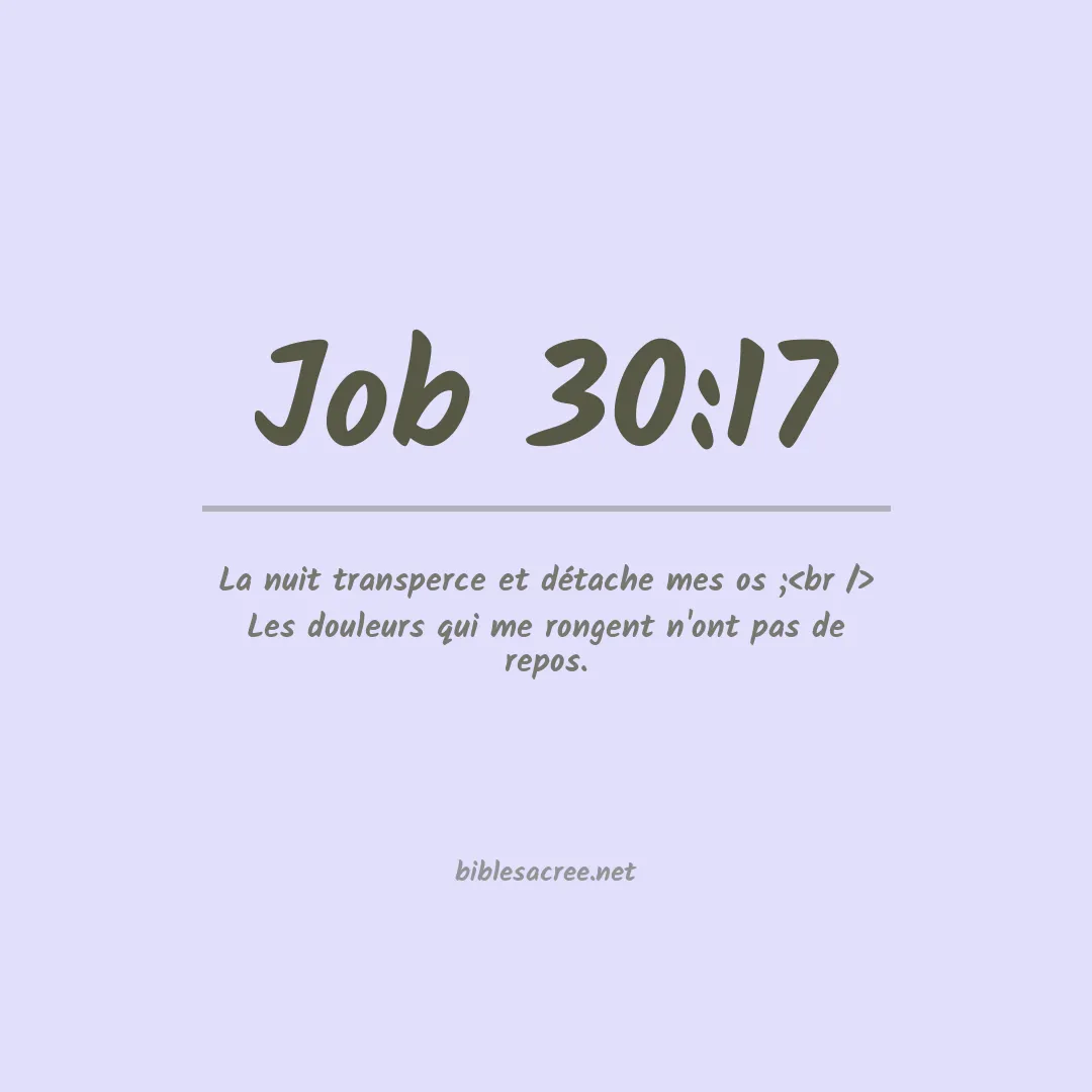 Job - 30:17