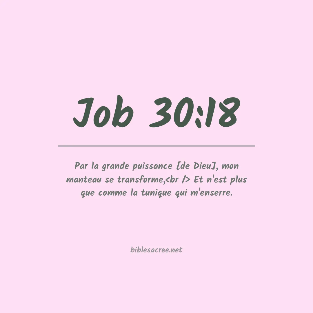 Job - 30:18