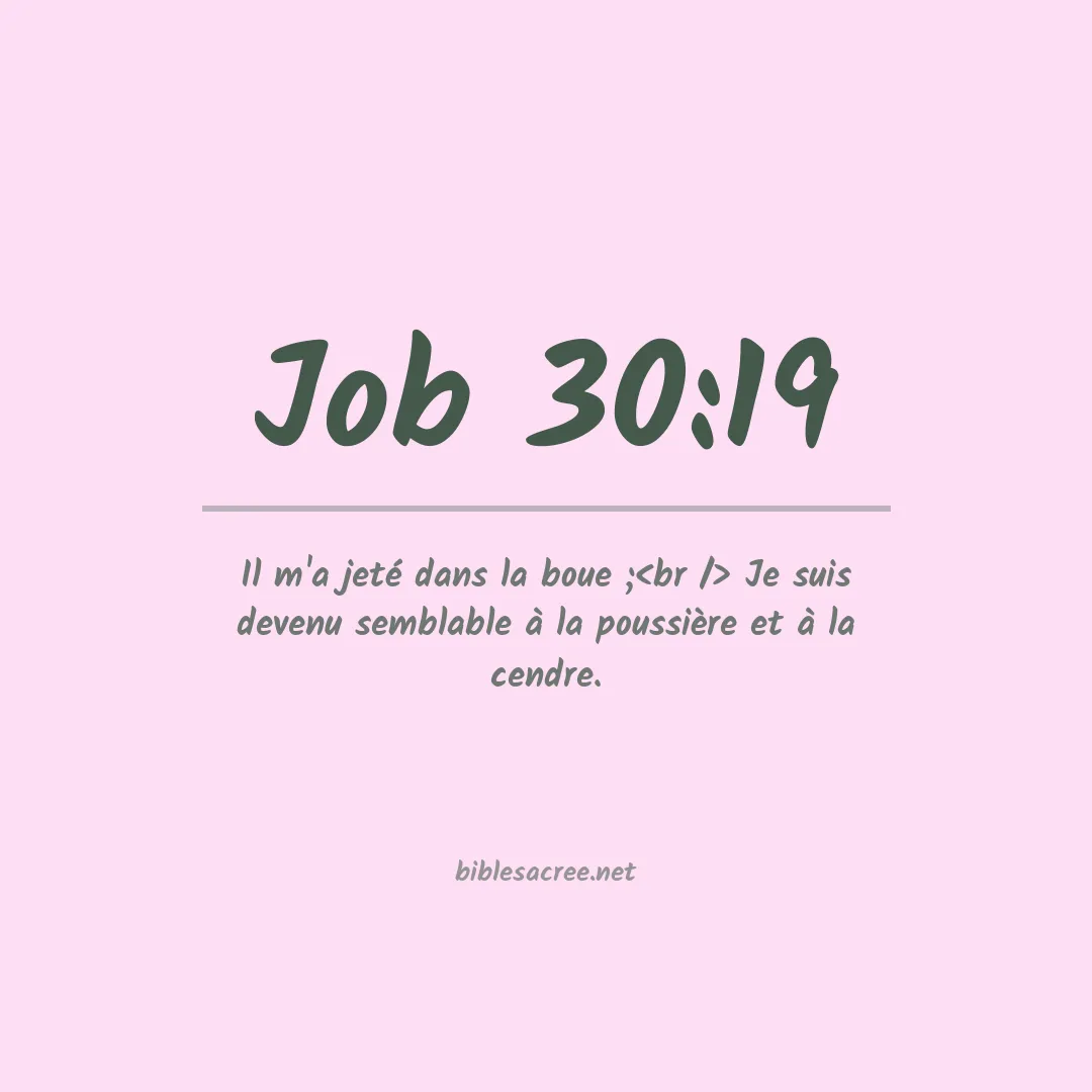 Job - 30:19