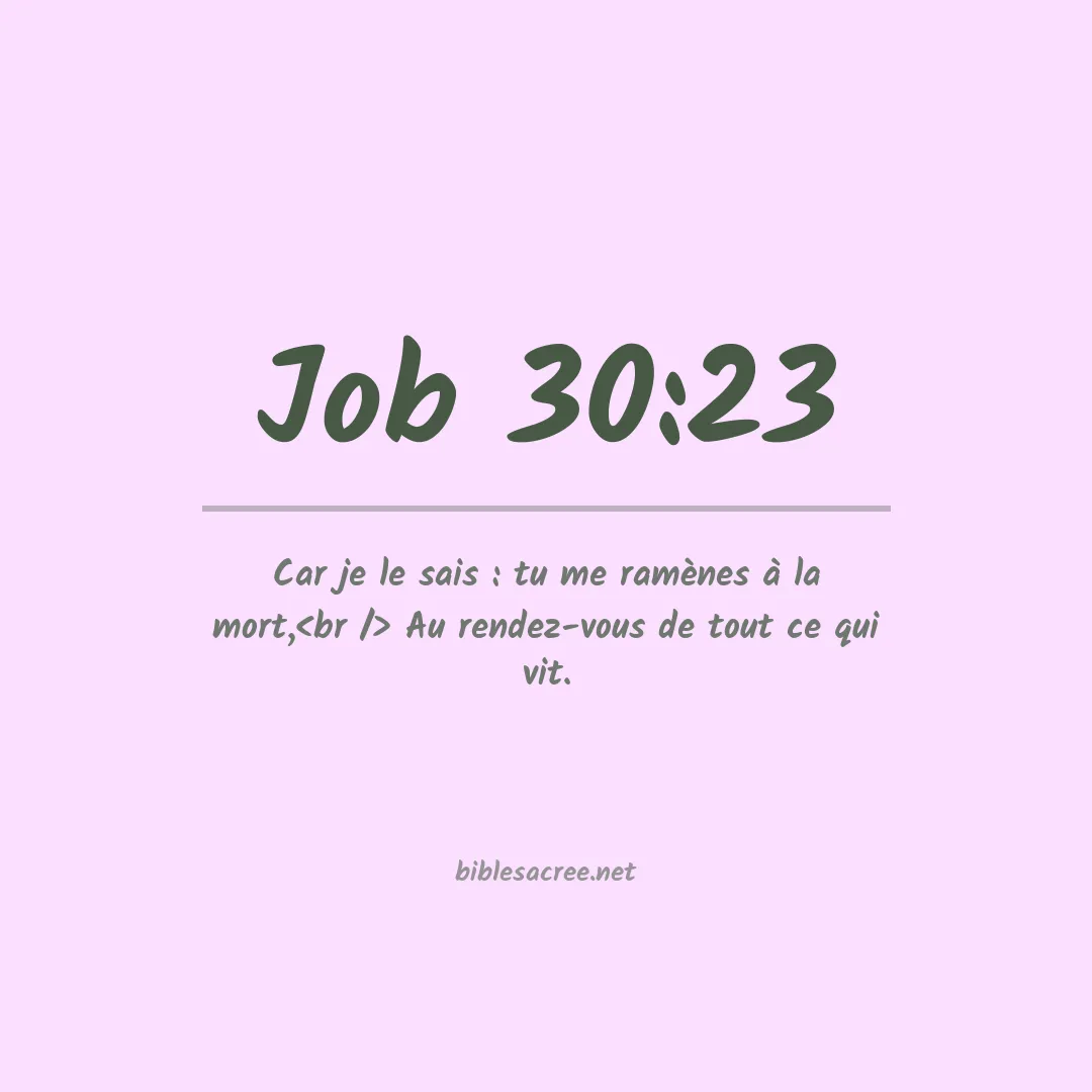 Job - 30:23