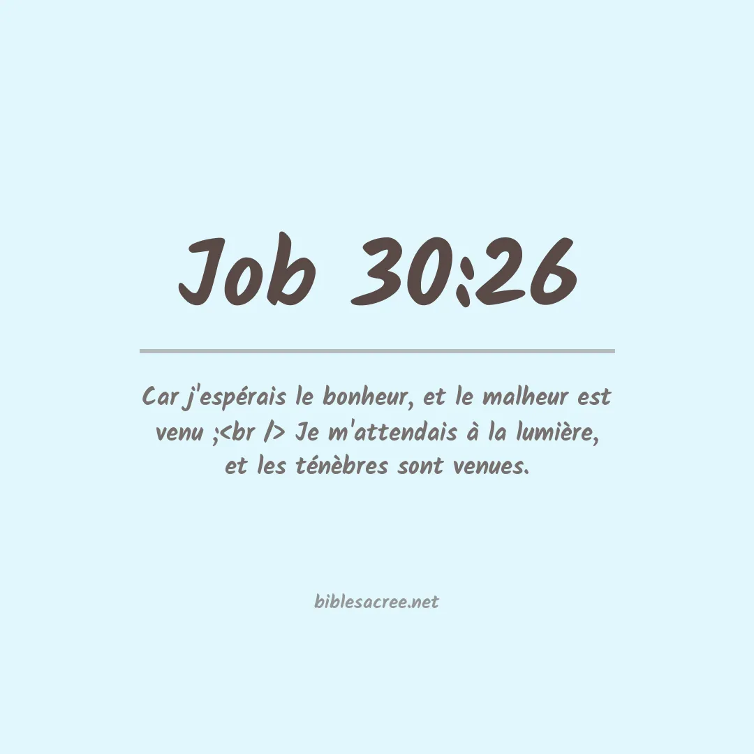 Job - 30:26