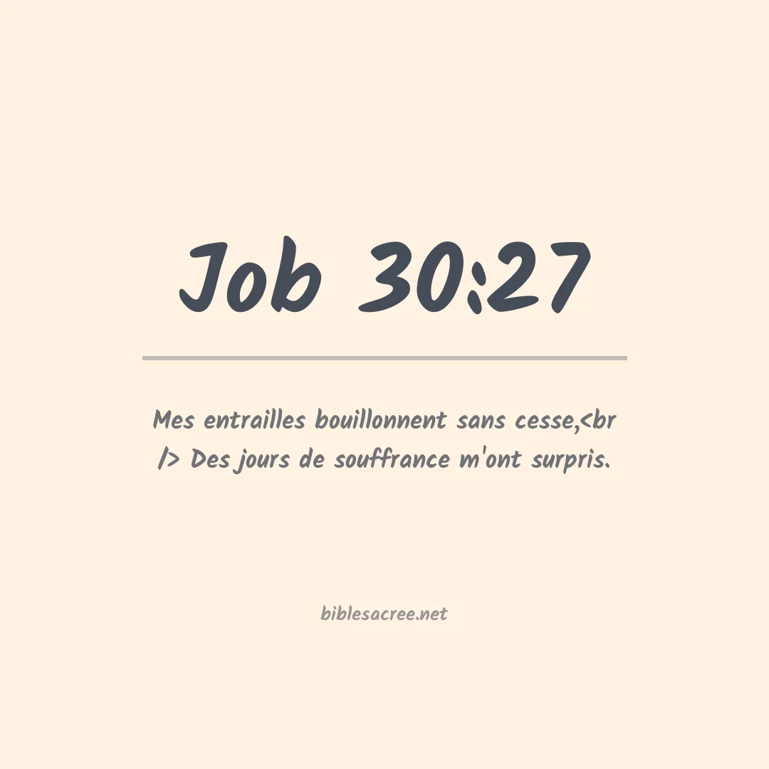 Job - 30:27