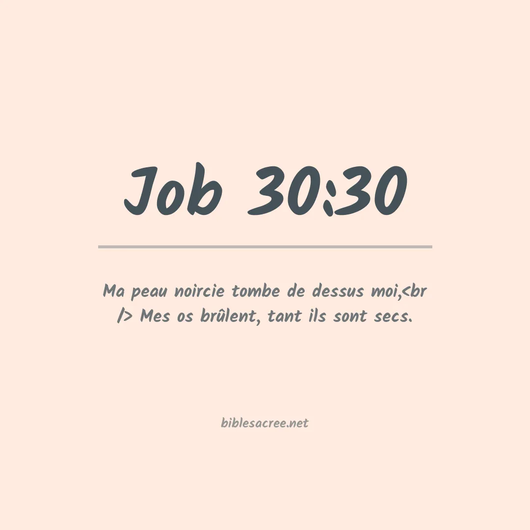 Job - 30:30