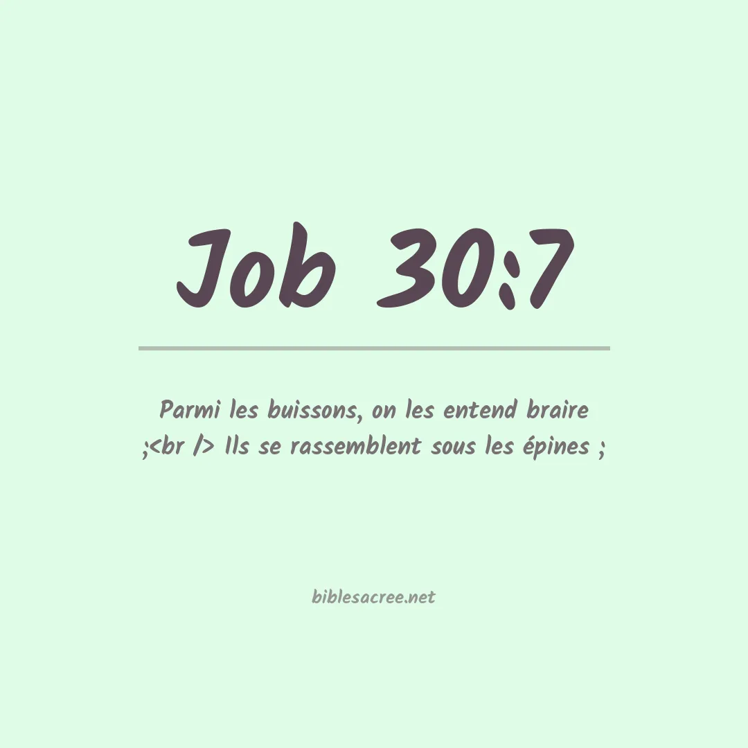 Job - 30:7