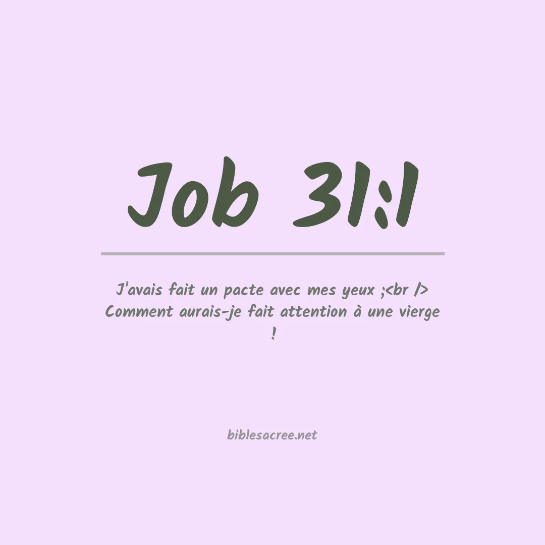 Job - 31:1