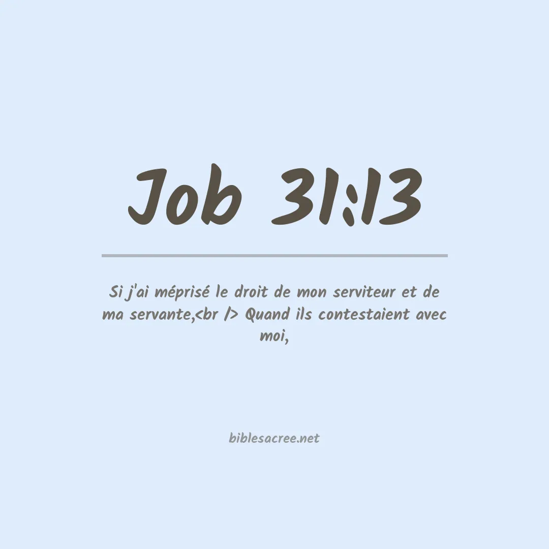 Job - 31:13
