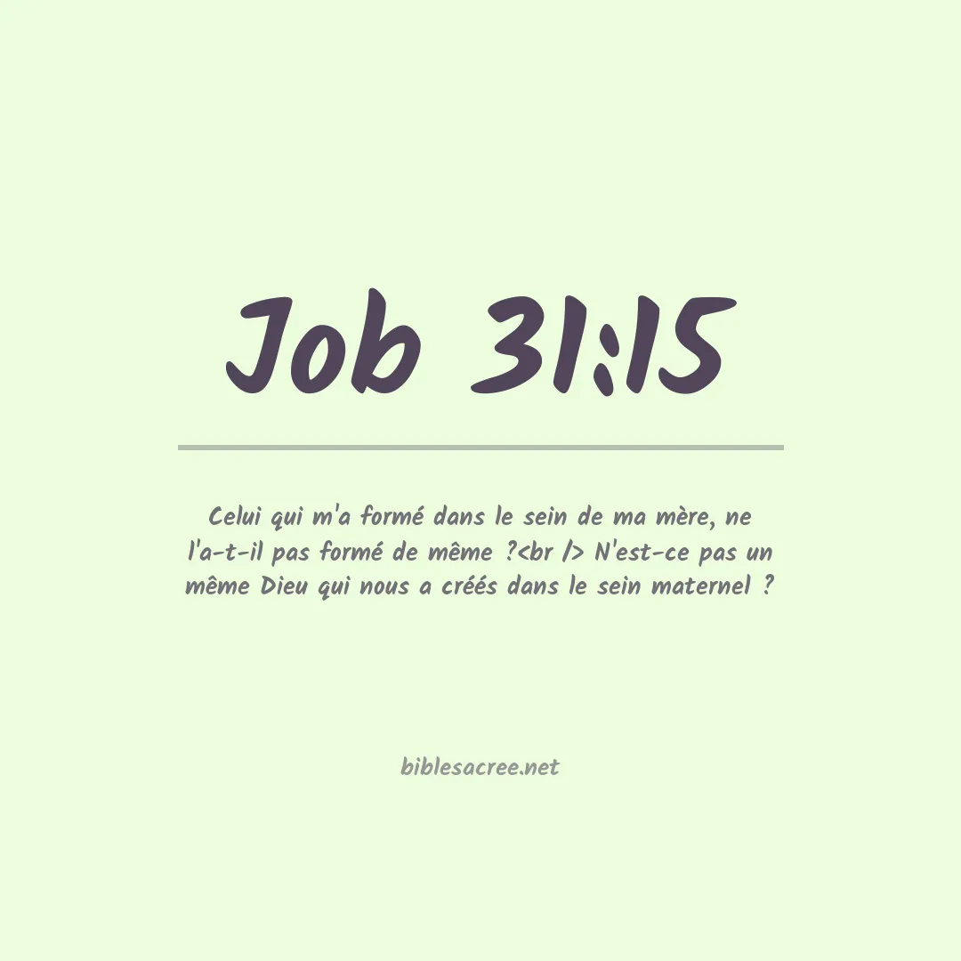 Job - 31:15