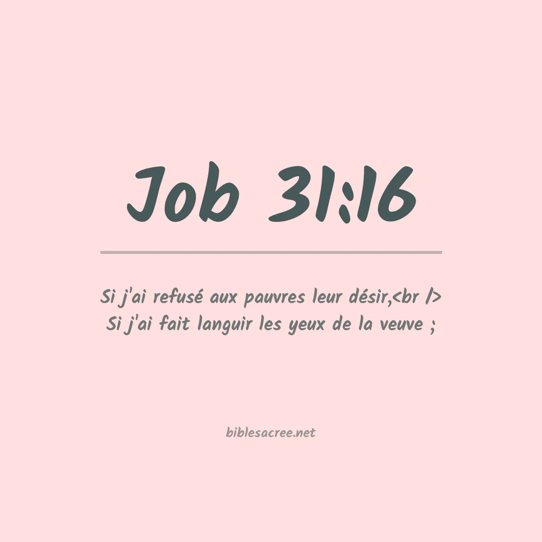 Job - 31:16