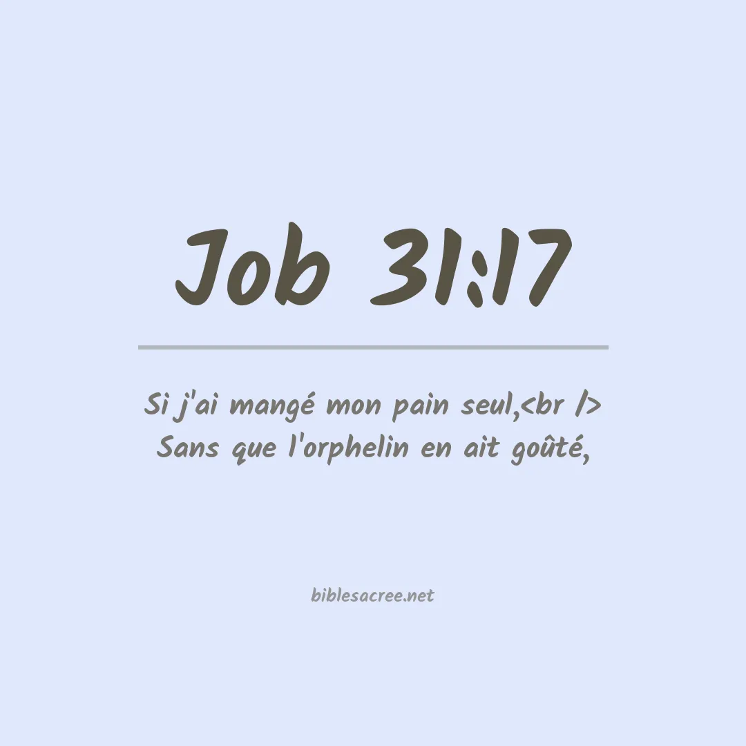 Job - 31:17