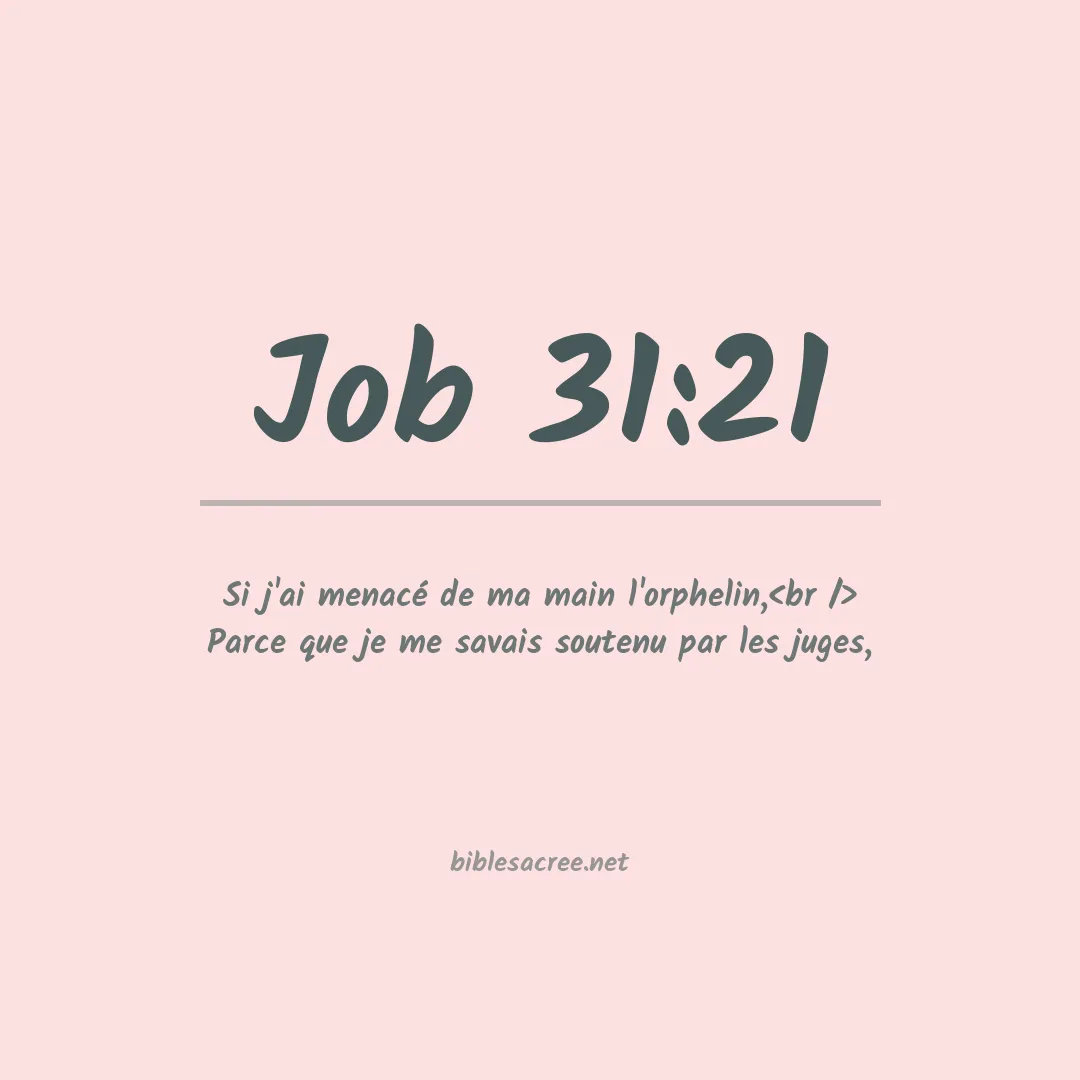 Job - 31:21