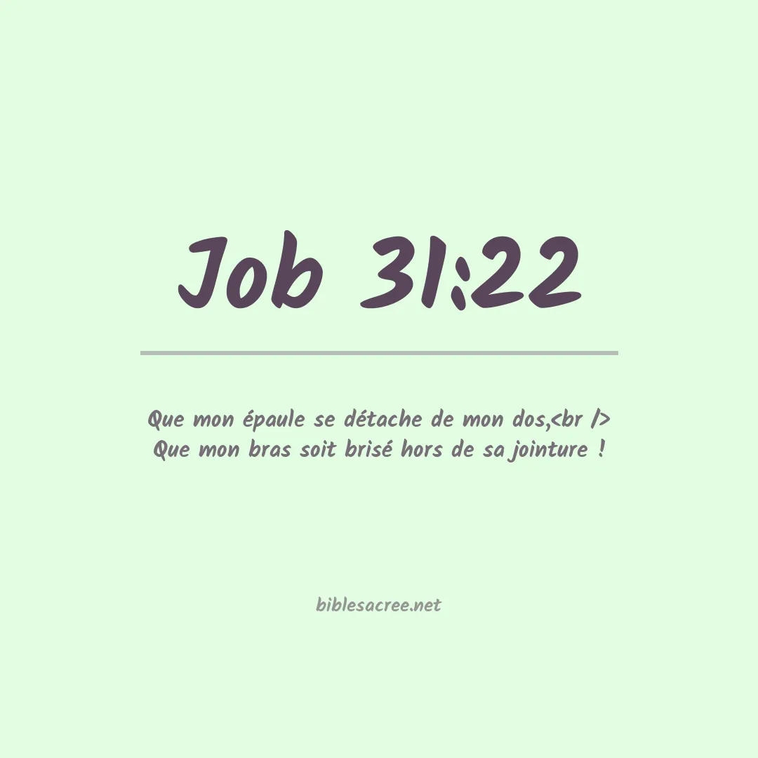 Job - 31:22