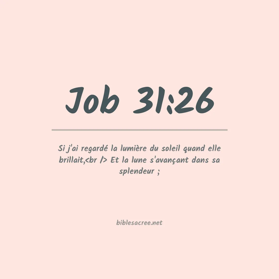 Job - 31:26