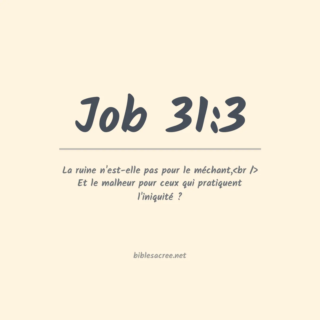Job - 31:3