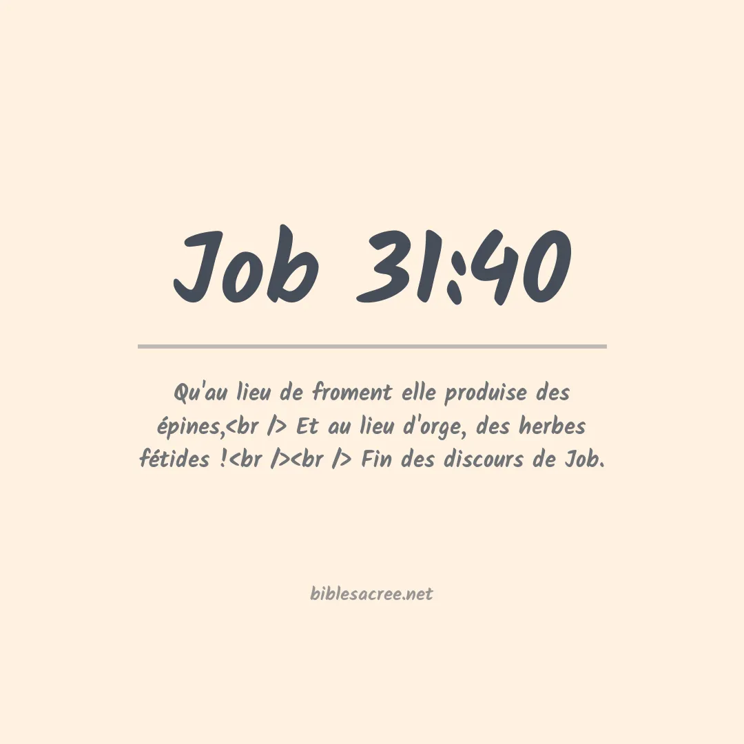 Job - 31:40