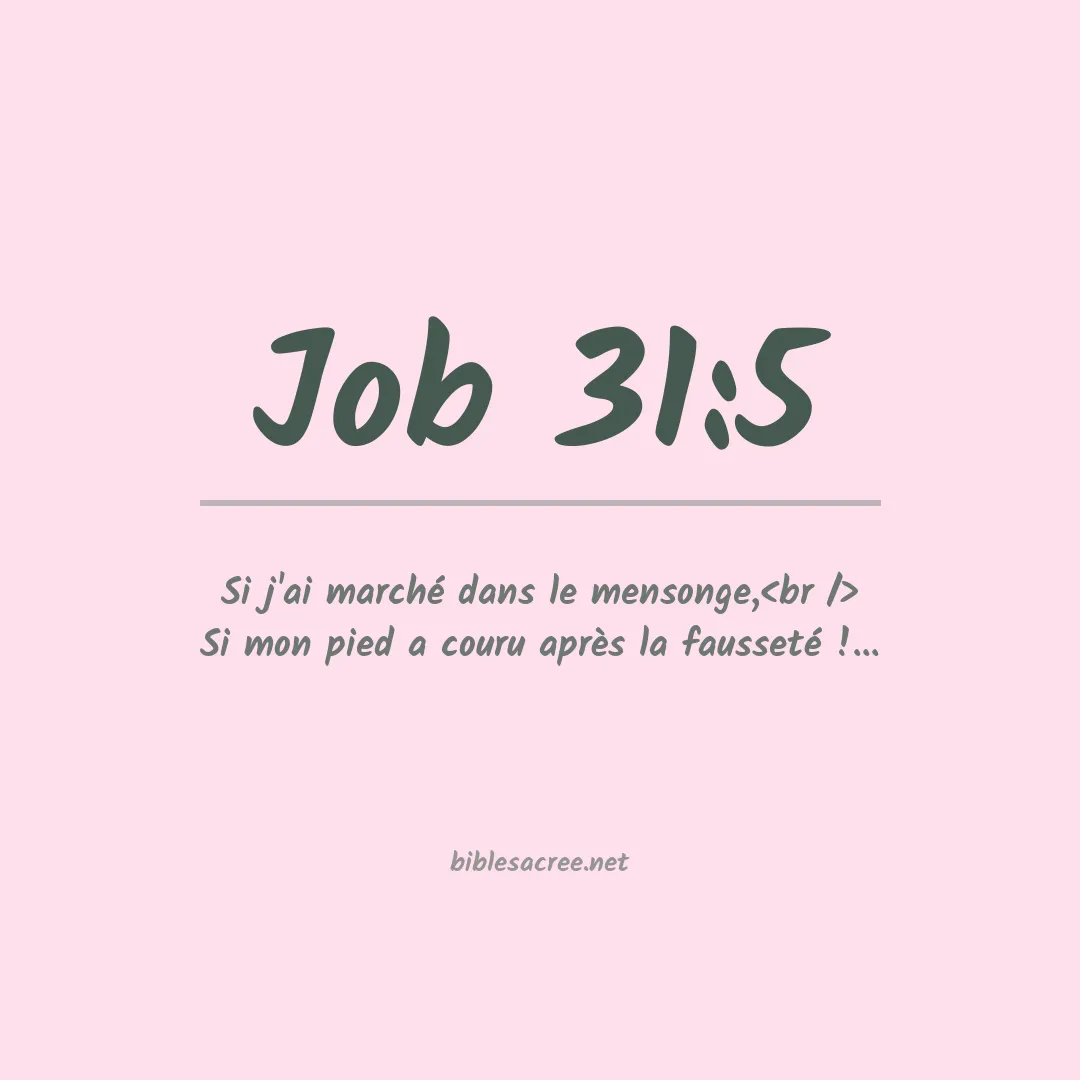 Job - 31:5