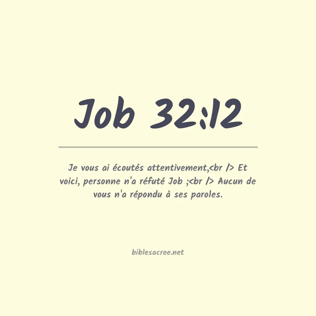 Job - 32:12