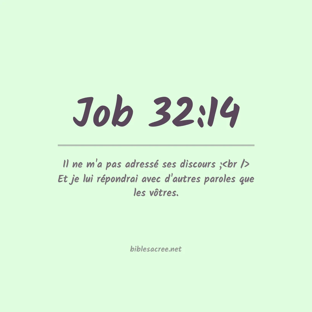 Job - 32:14