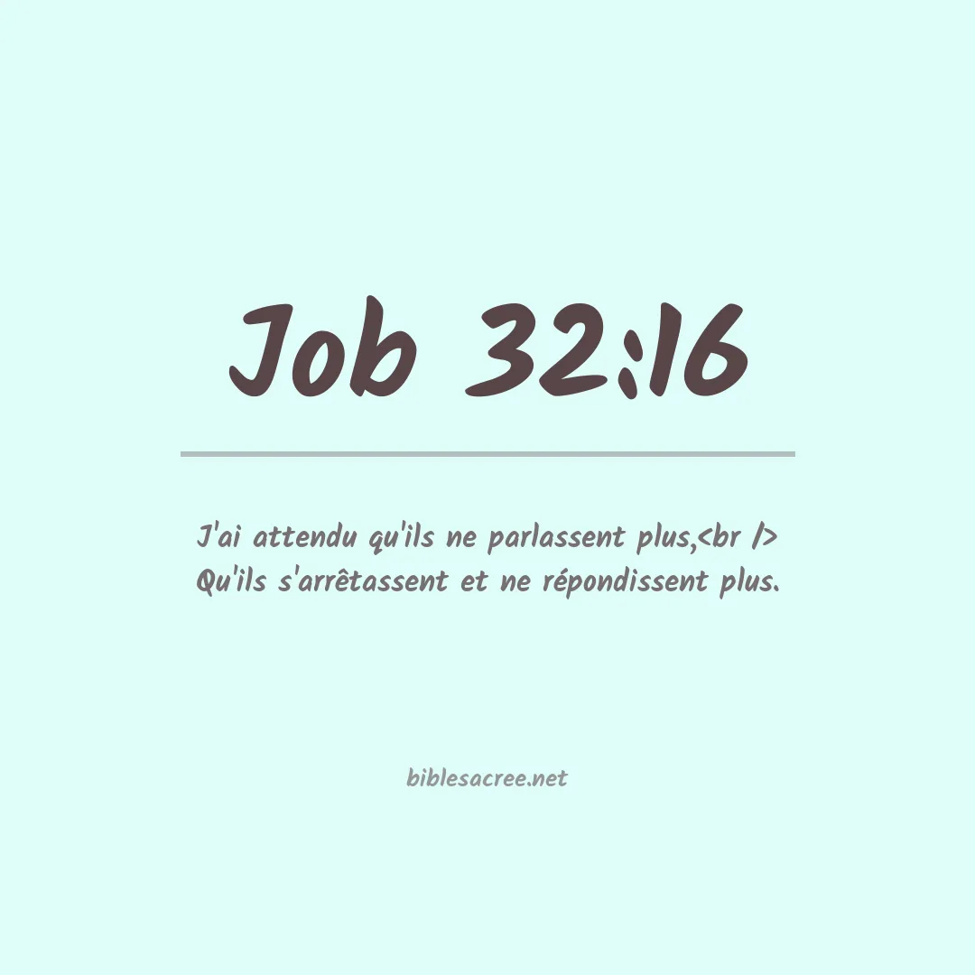 Job - 32:16