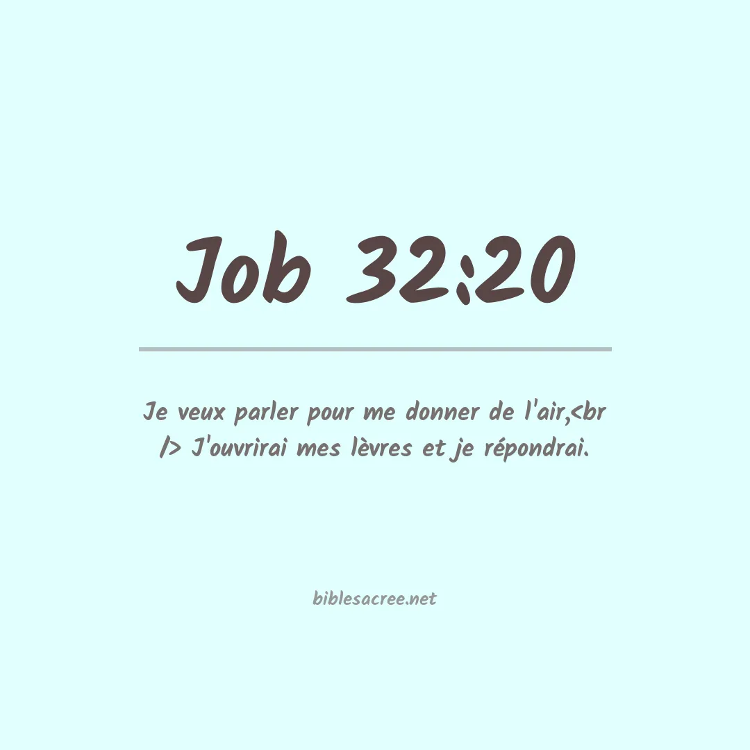 Job - 32:20