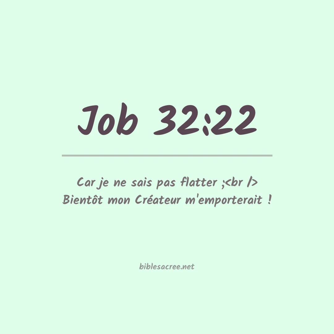 Job - 32:22