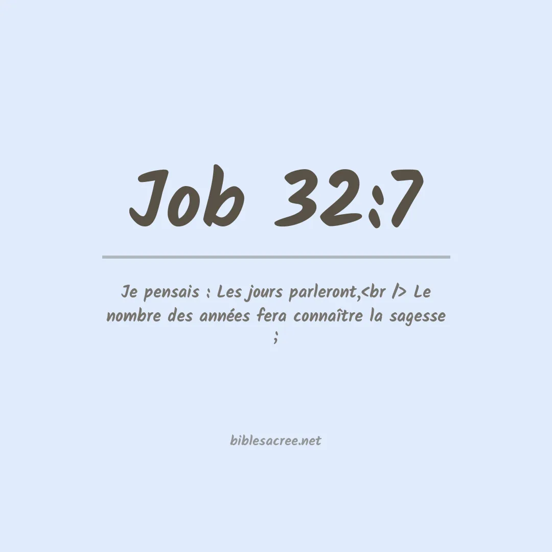 Job - 32:7