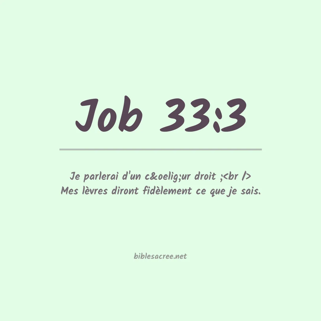 Job - 33:3
