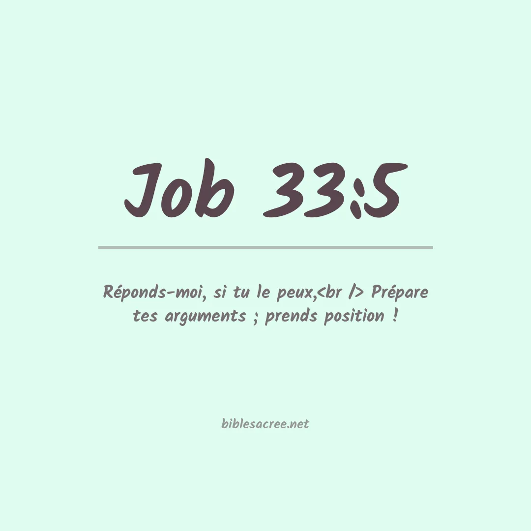 Job - 33:5