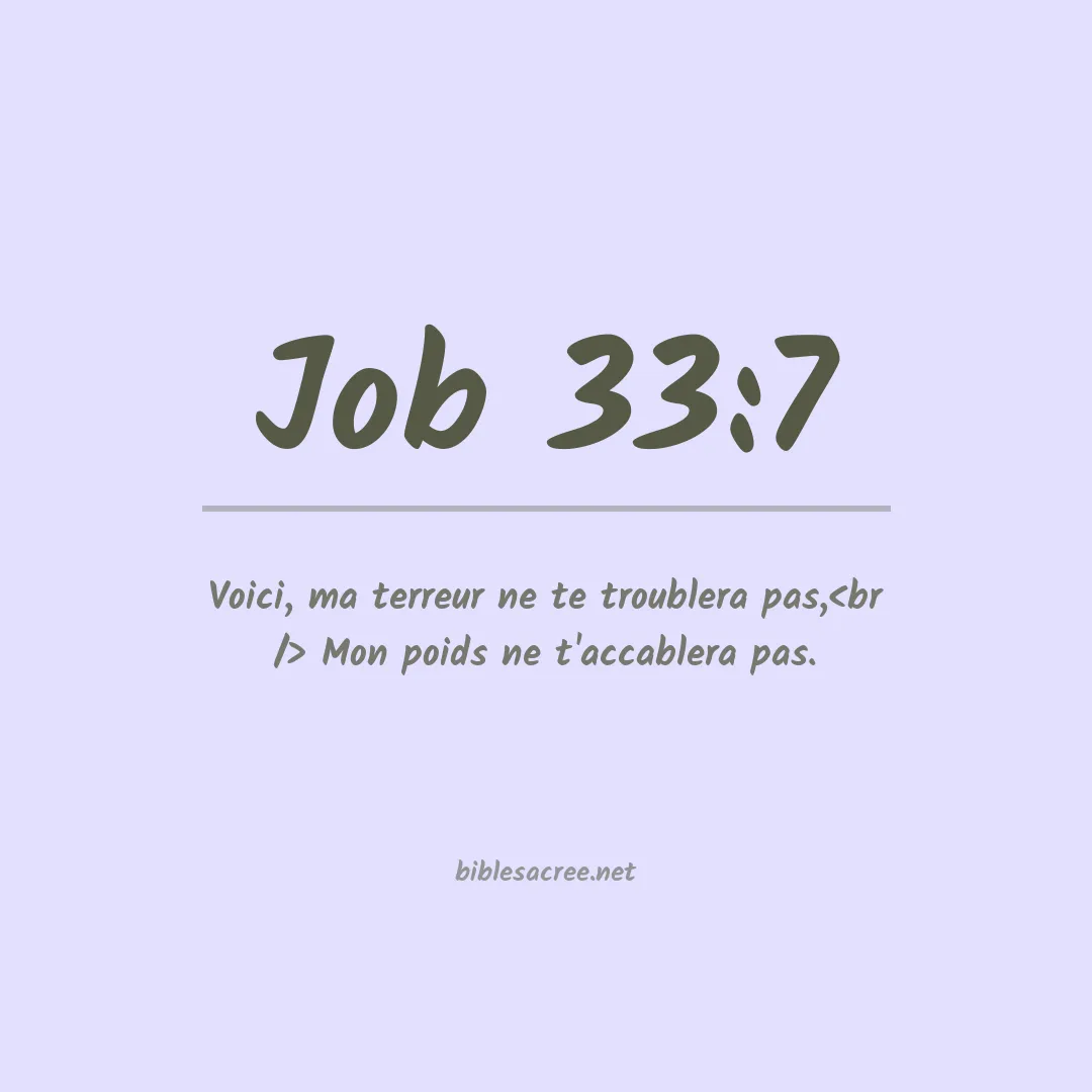 Job - 33:7