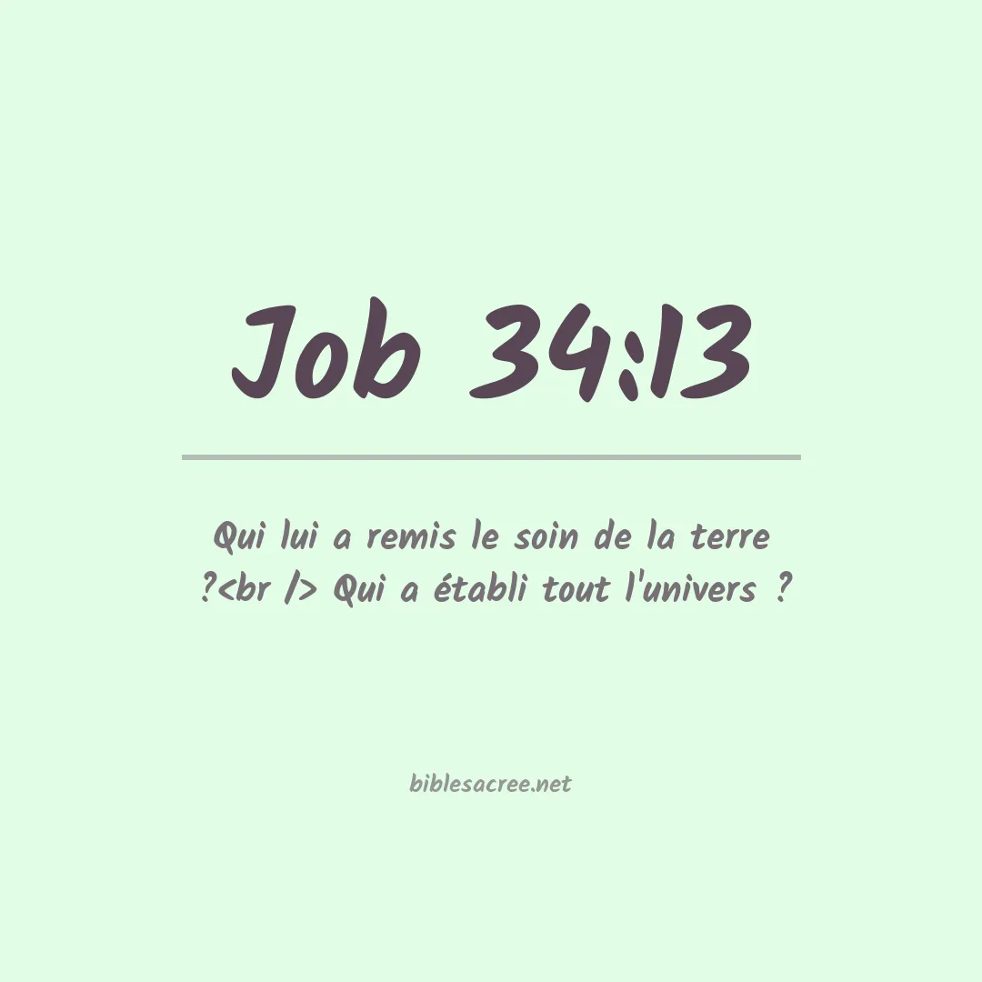 Job - 34:13