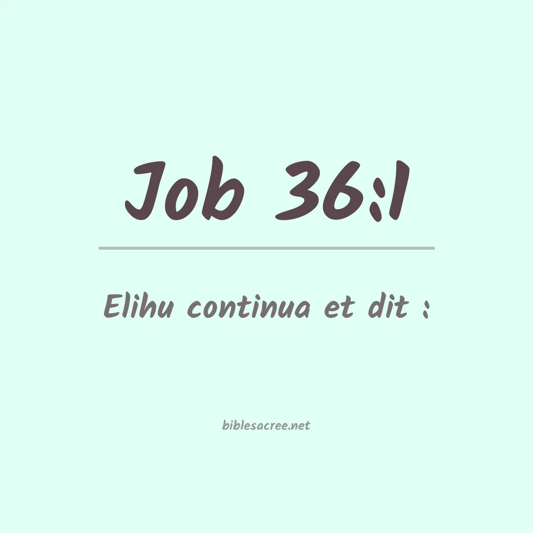 Job - 36:1