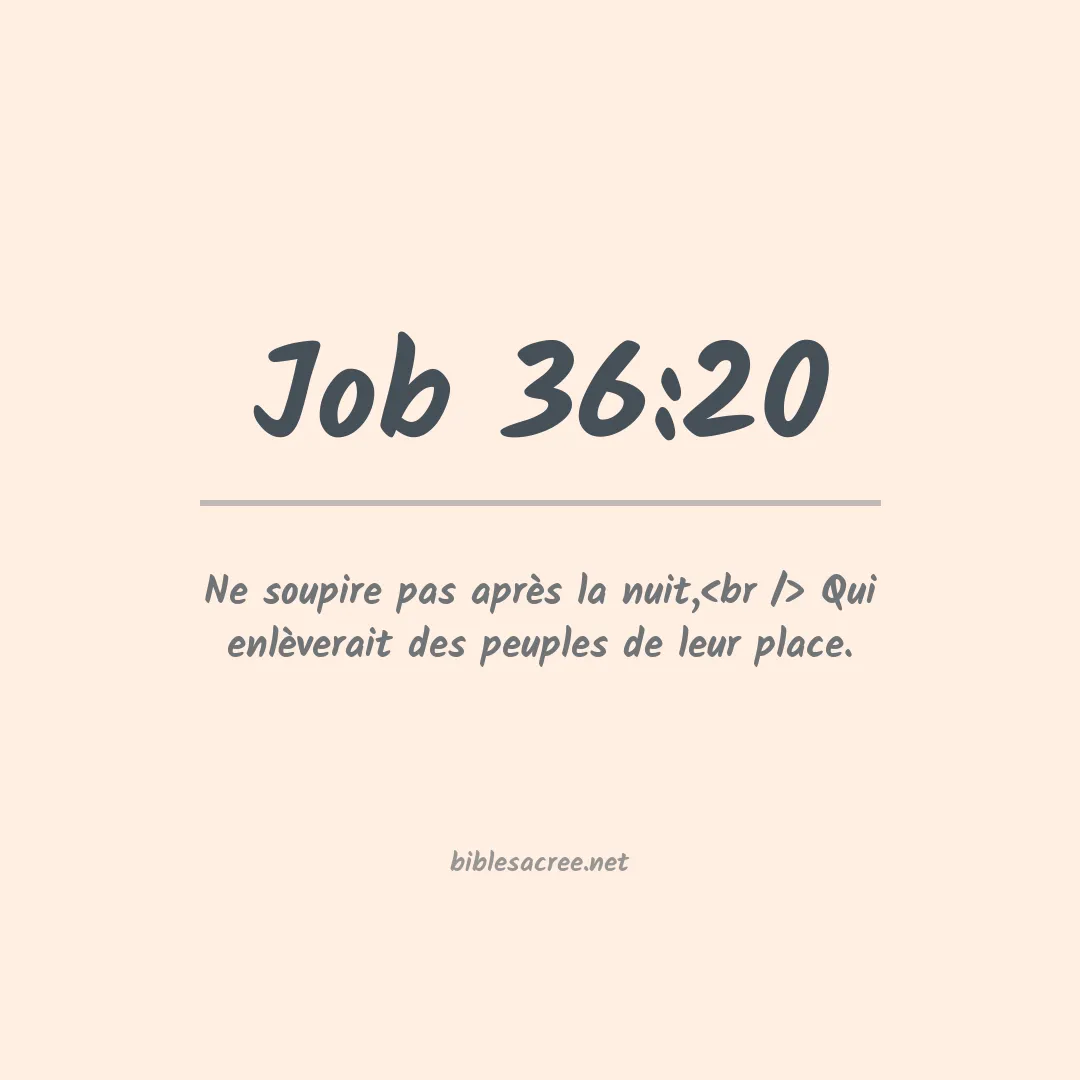 Job - 36:20