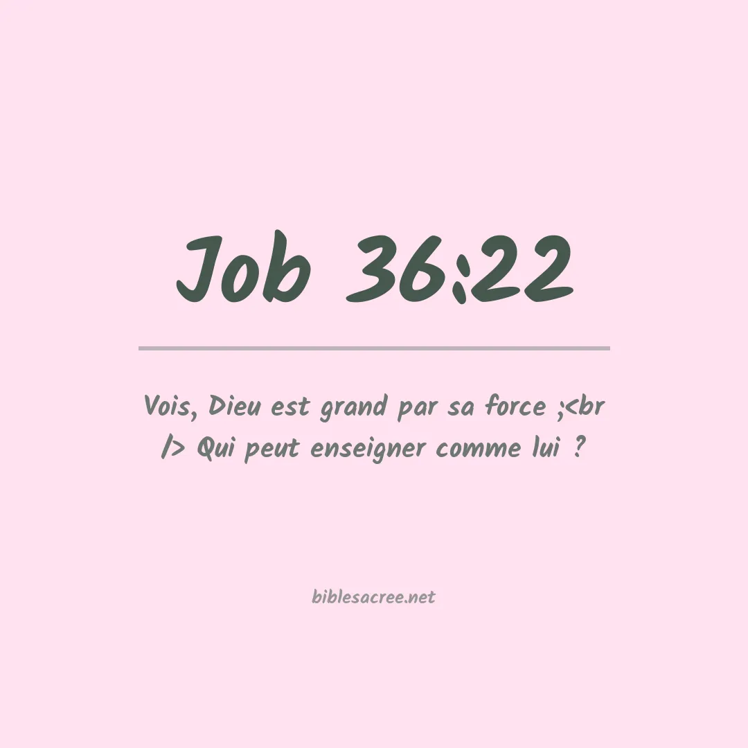 Job - 36:22