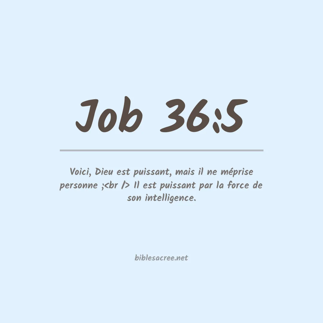 Job - 36:5