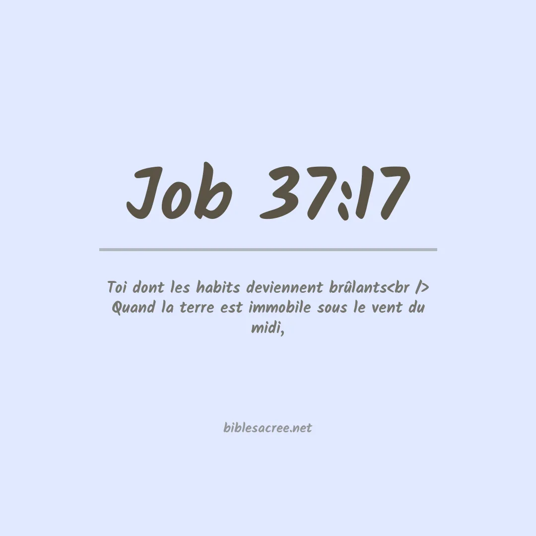 Job - 37:17