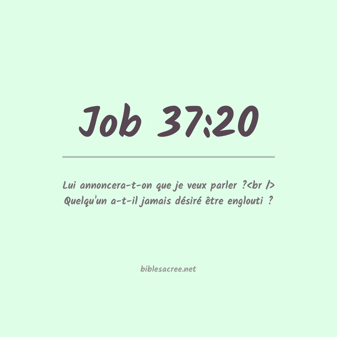 Job - 37:20