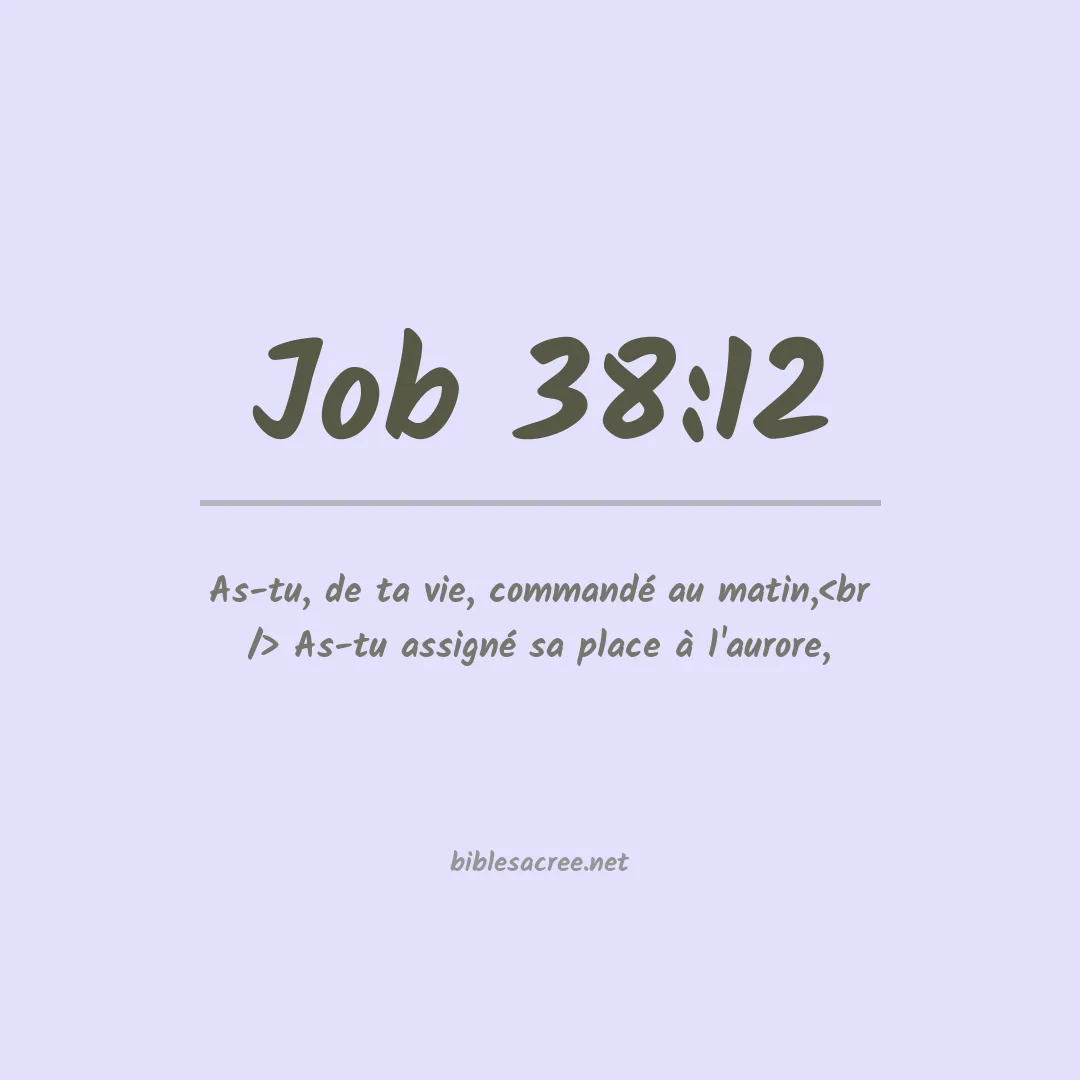 Job - 38:12