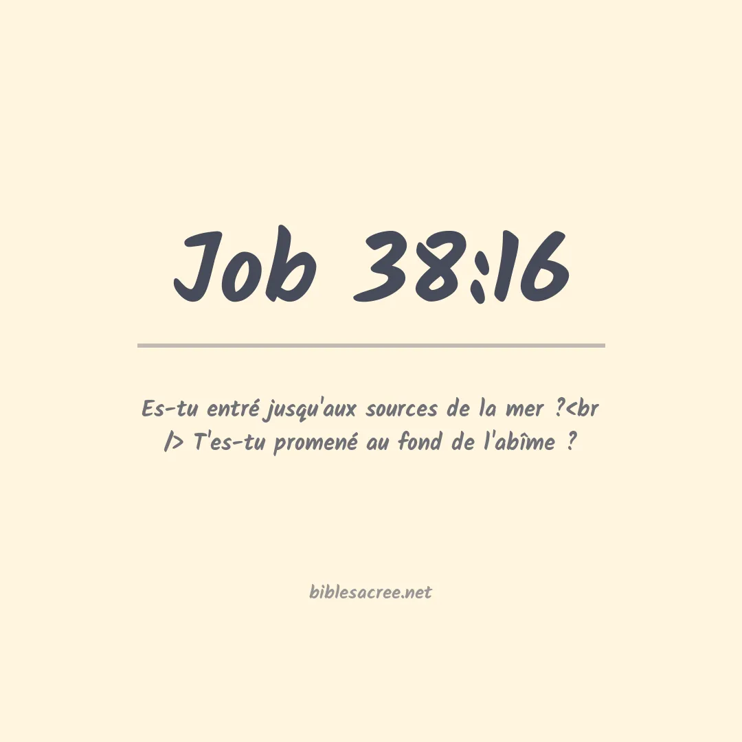 Job - 38:16